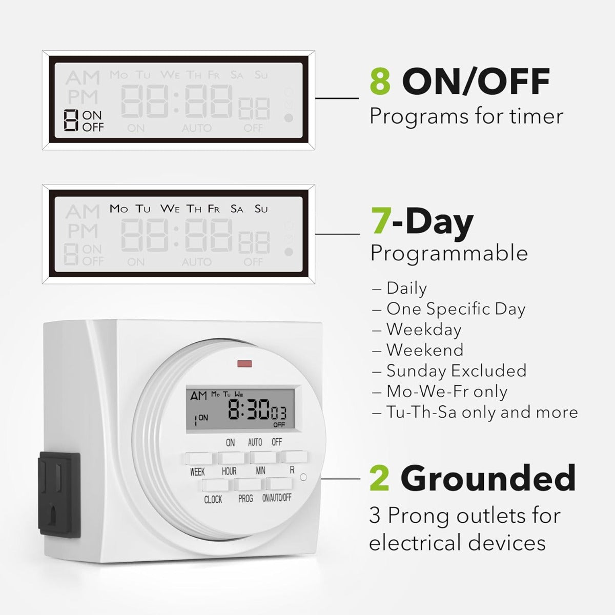 BN-LINK 7-day heavy-duty digital programmable timerc
