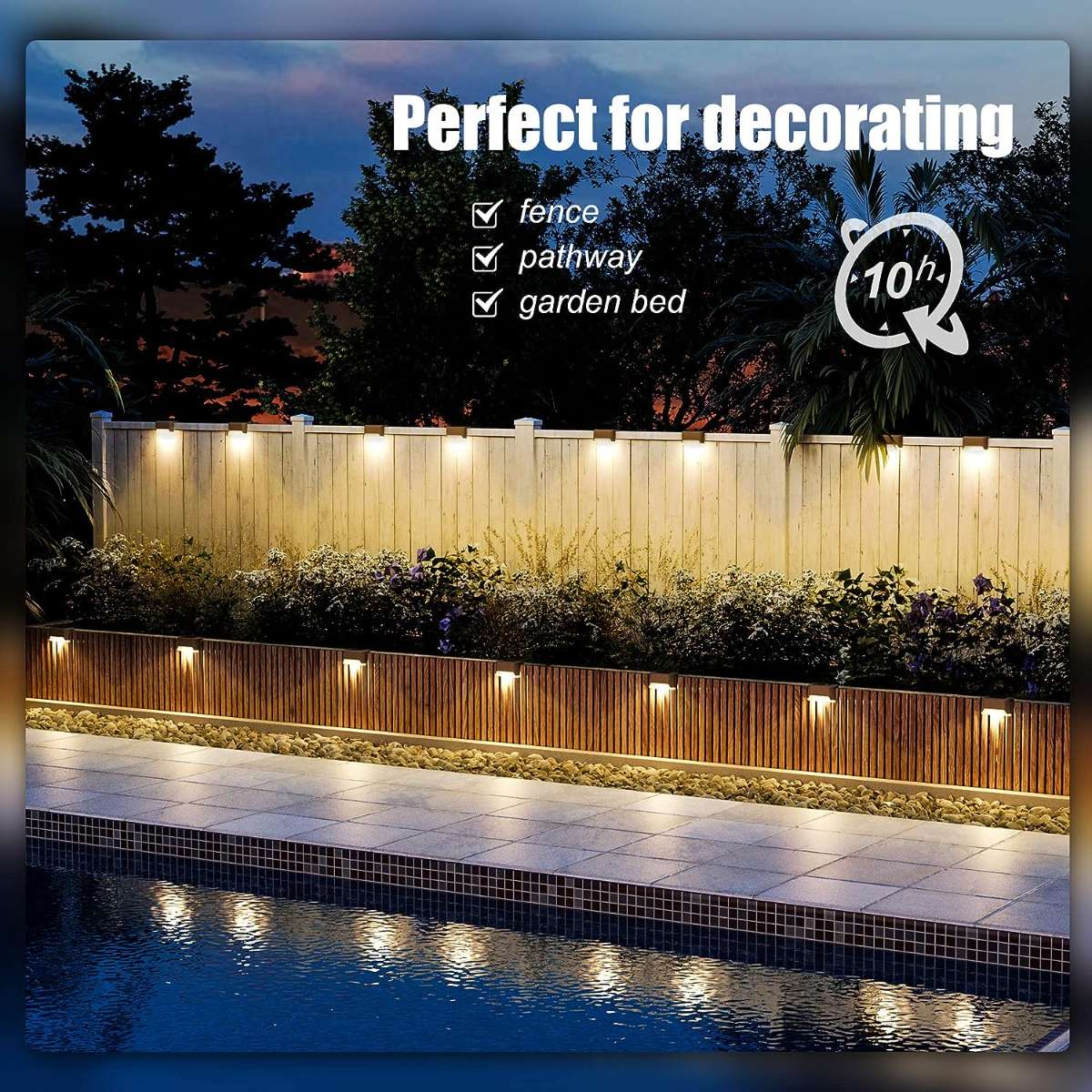 SOLPEX Solar Deck Lights Outdoor 16-Pack