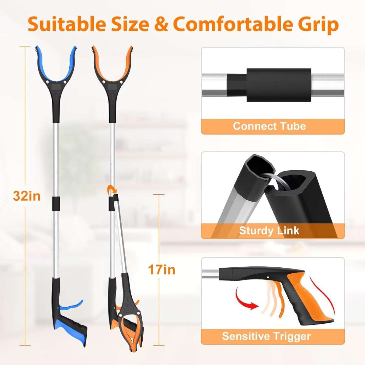 32-inch gripper reach tool