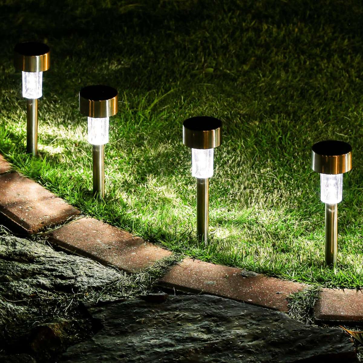 Jigalumi Solar Light Outdoor Waterproof, (Cool White)