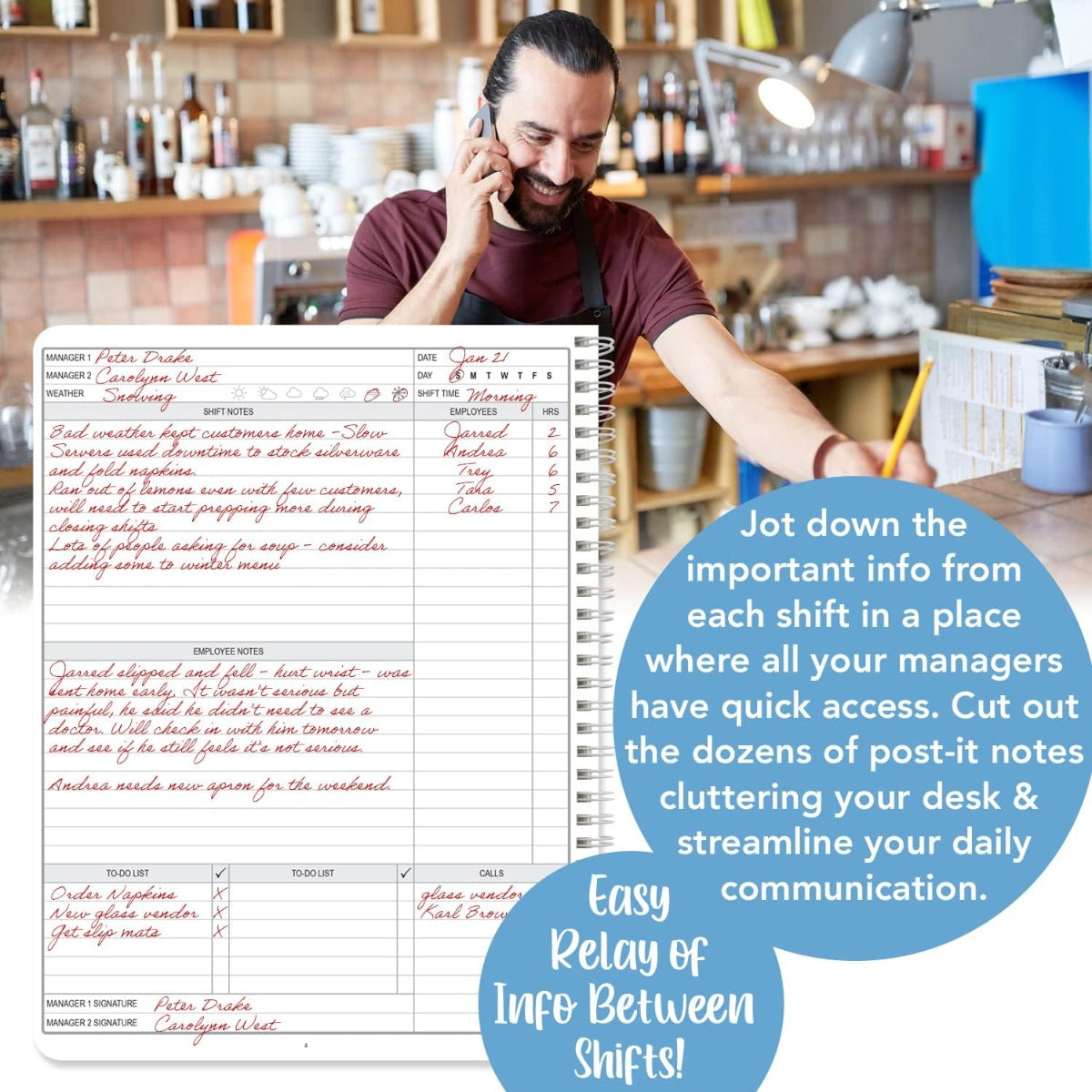 Factory manager's notebook/Manager's log/planner/management log