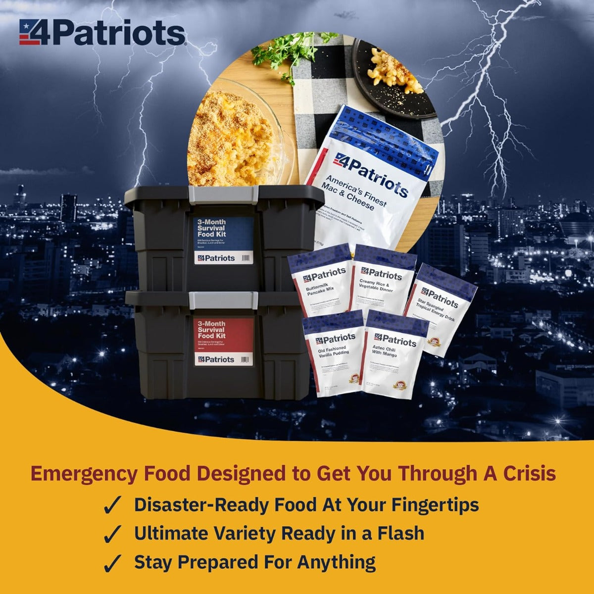 Patriot 6 Month survival Food Pack - Emergency food