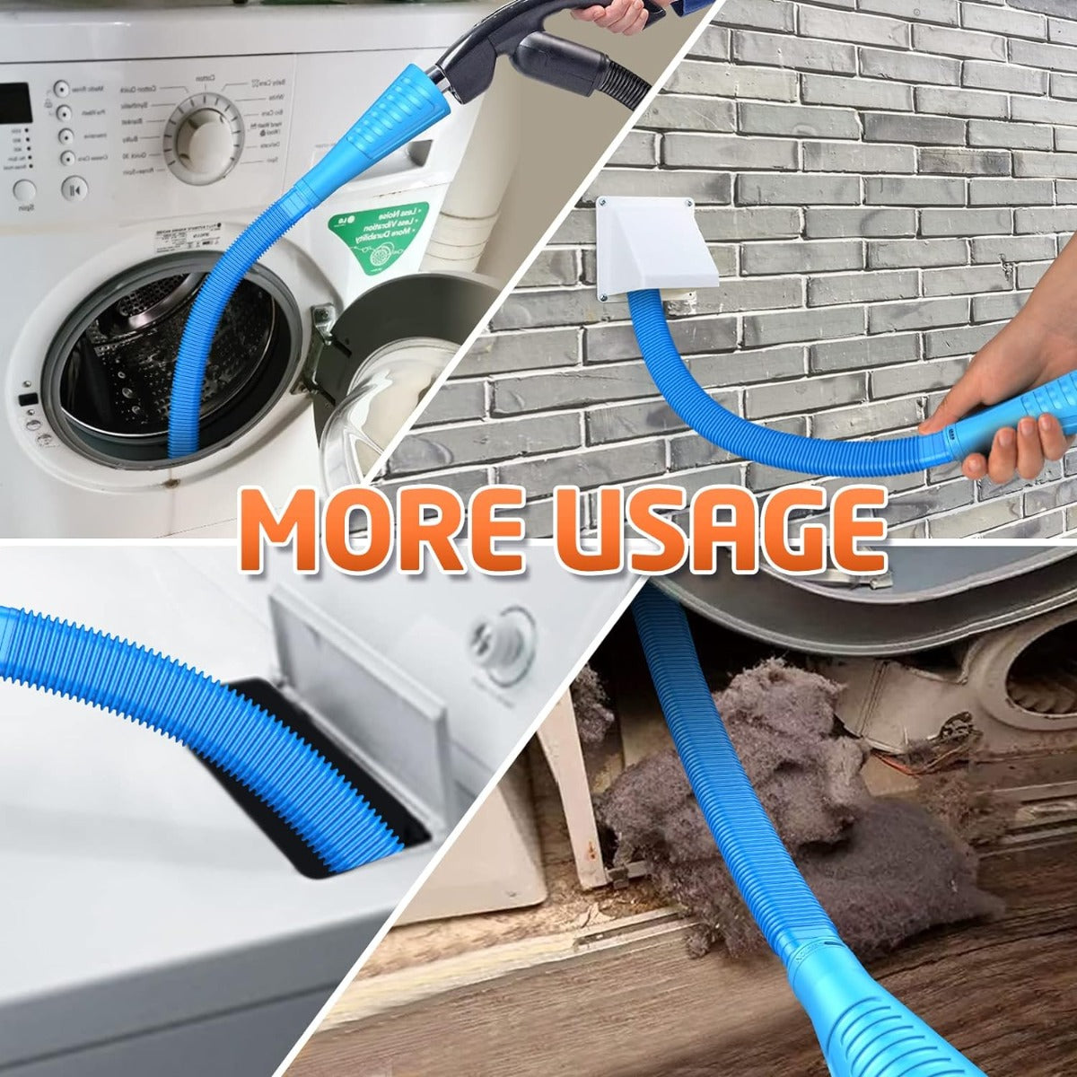 selegend 2-piece dryer vent cleaning kit Dryer lint vacuum accessories