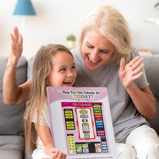 ZazzyKid Magnetic calendar and weather charts for kids