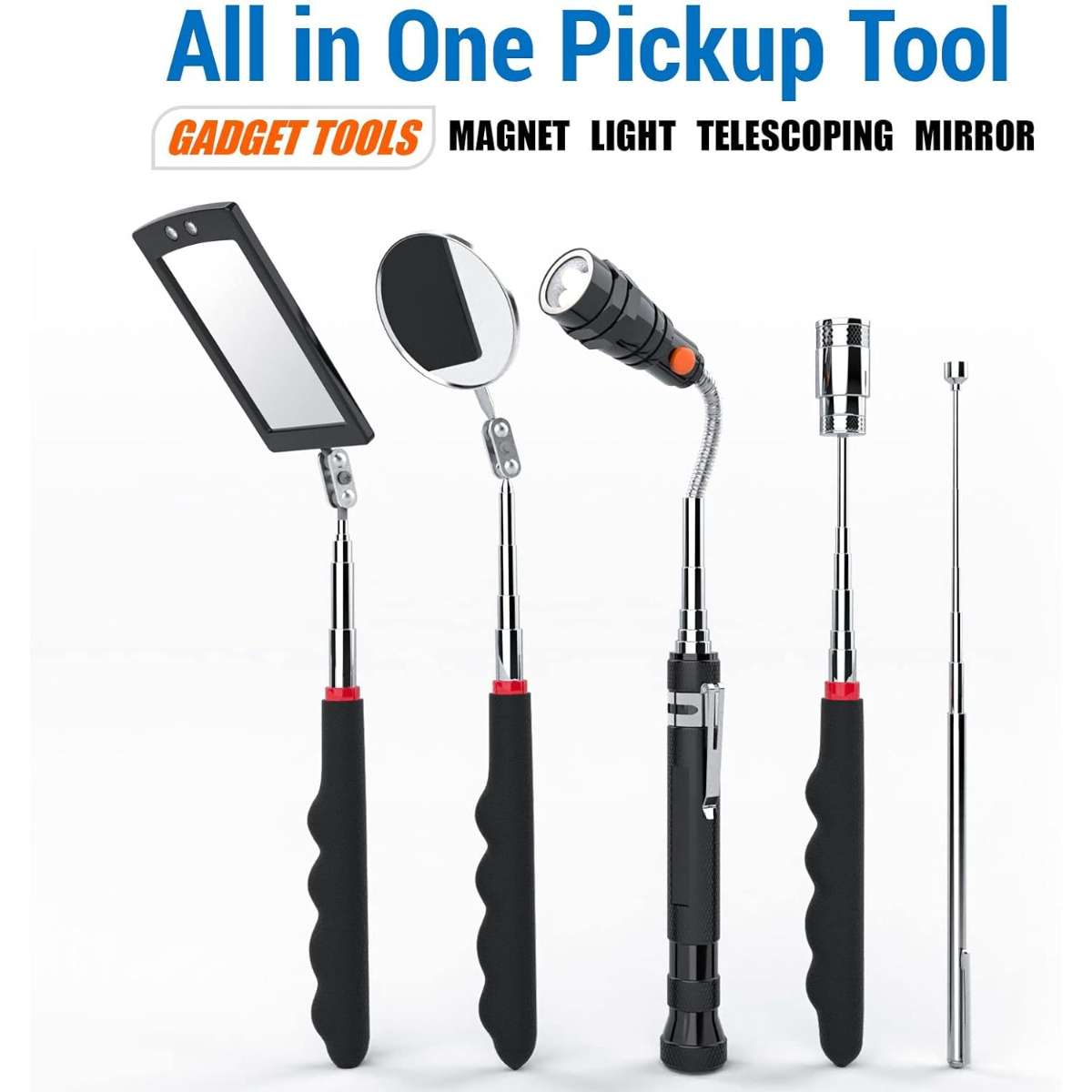Telescopic magnetic pickup tool