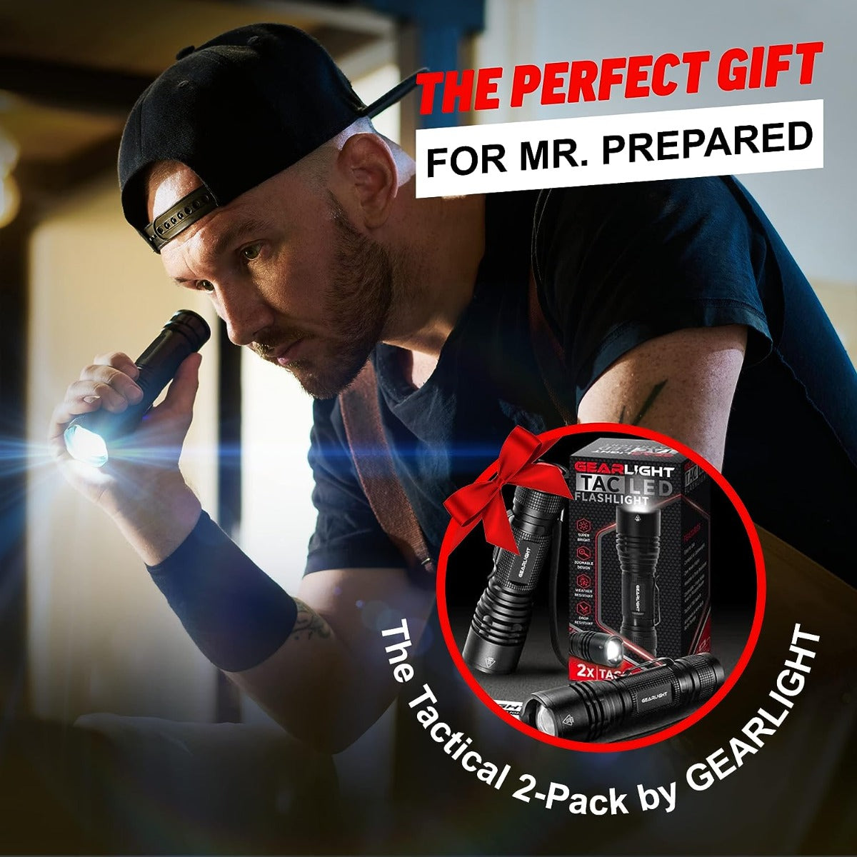GearLight LED Tactical flashlight with high lumens