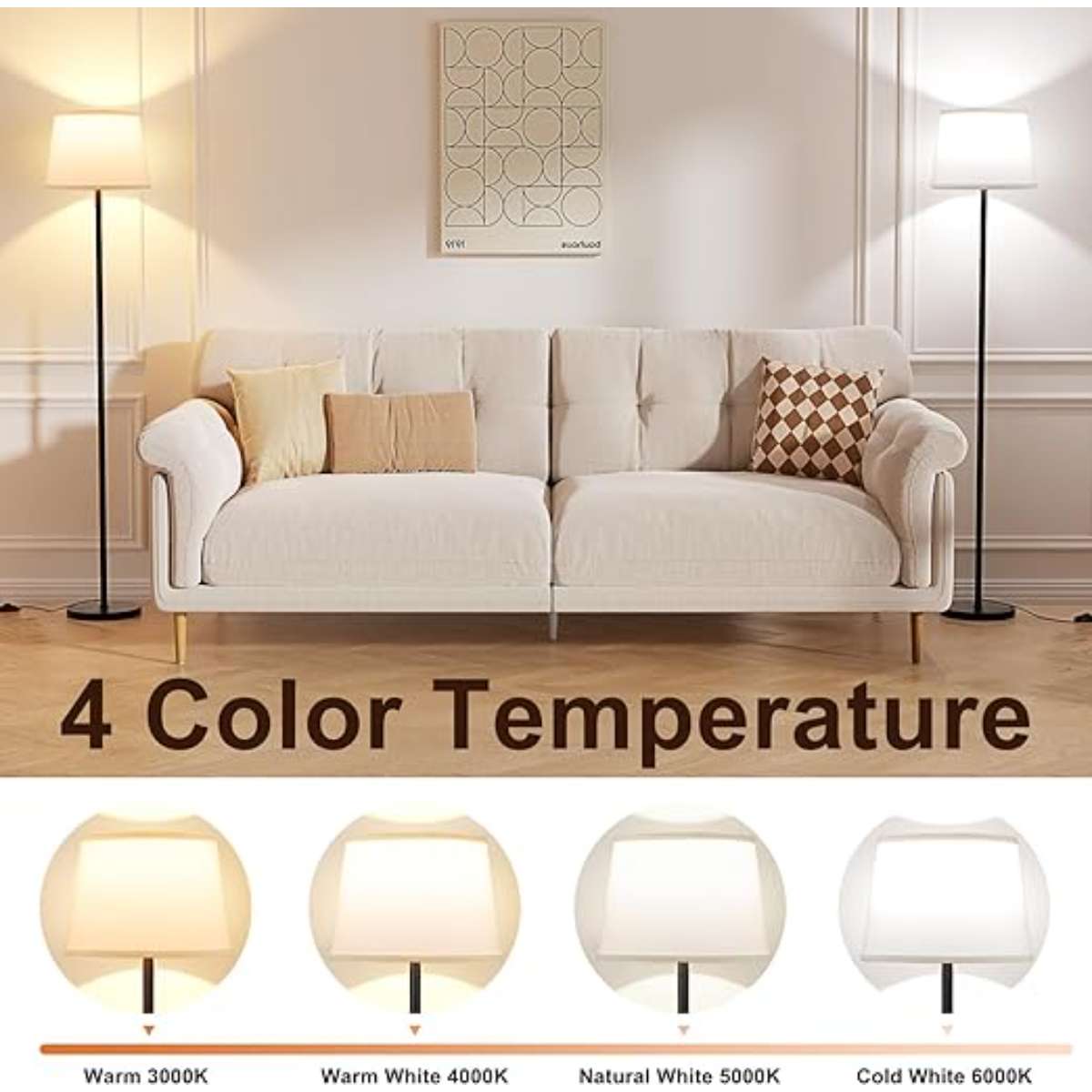 【Upgrade】Living Room Floor Lamp (9W LED Bulb)