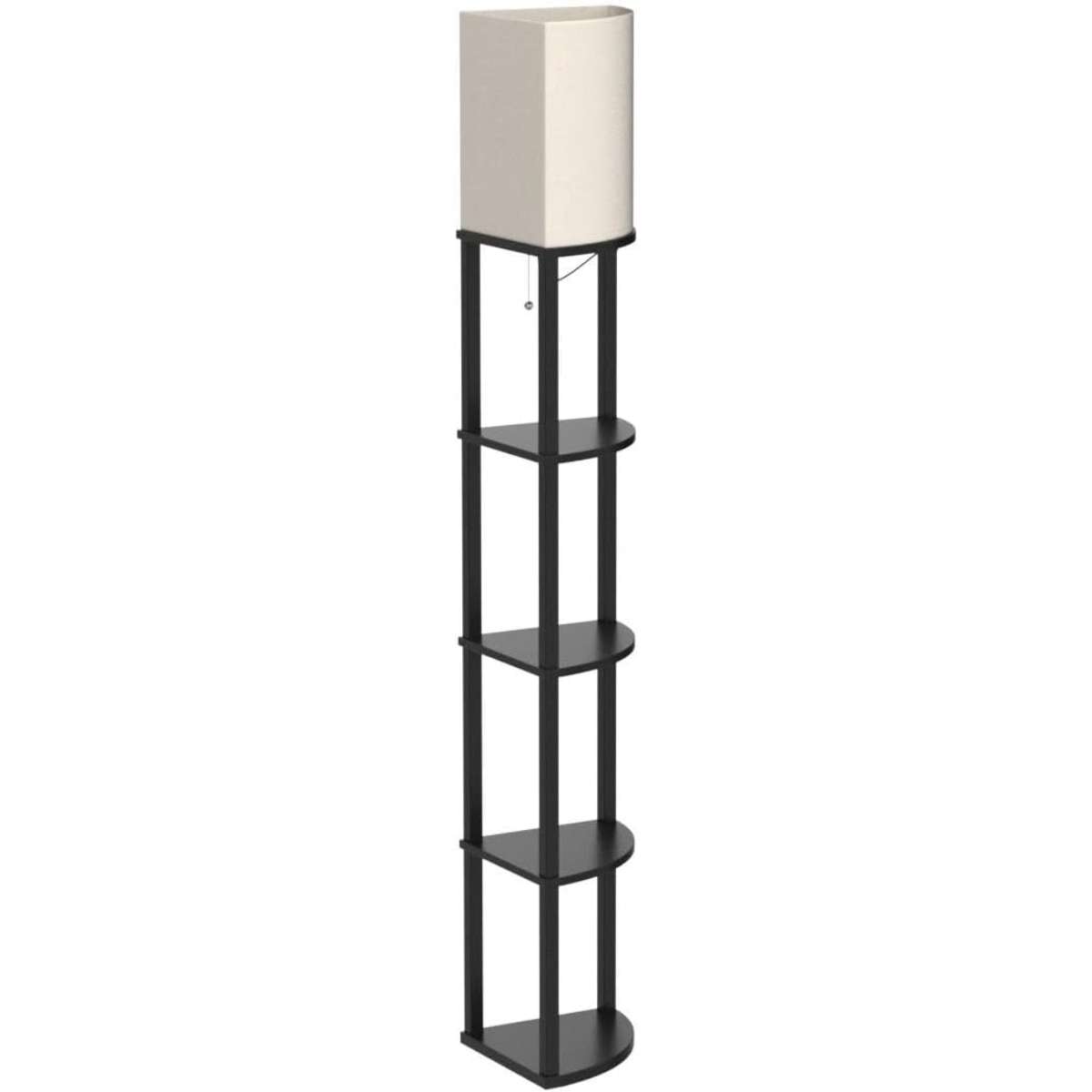 addlon Corner Light 5 Tier Shelf Floor Lamp Display - Black