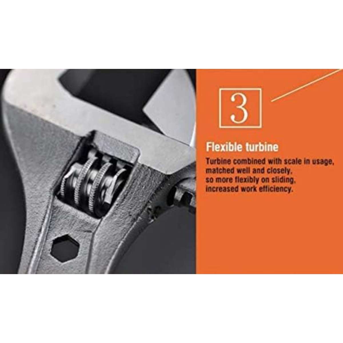 Edward Tools Pro 8" Adjustable Wrench - Wrench Handle