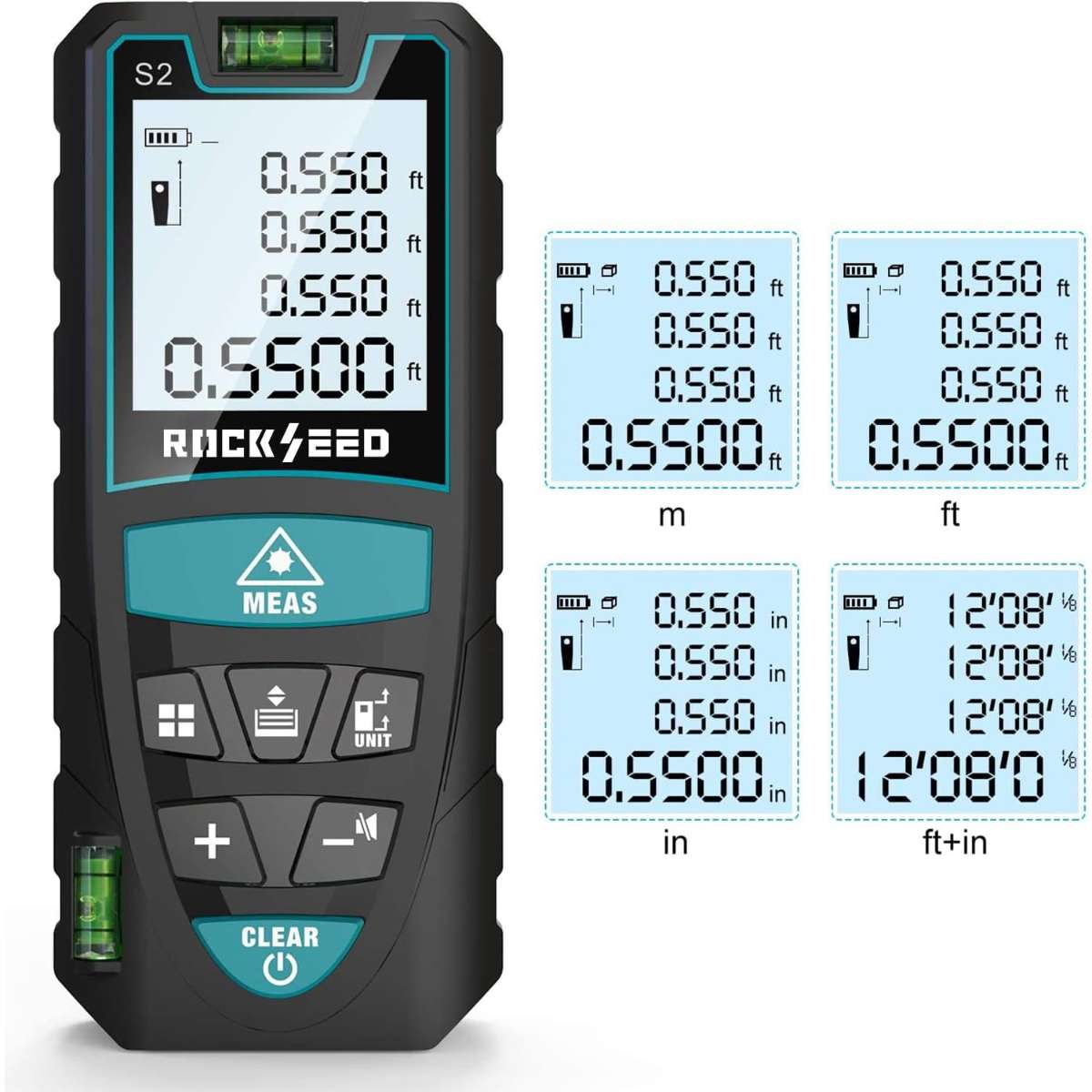 Laser Measurement, RockSeed 165 ft. Digital Laser Rangefinder (165 ft)