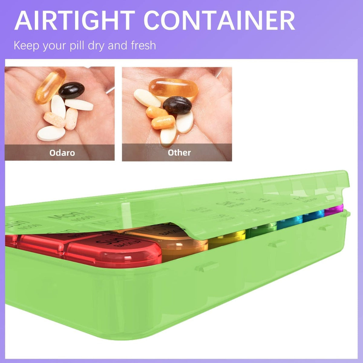 Odaro Weekly Pill Organizer 4 Times a Day