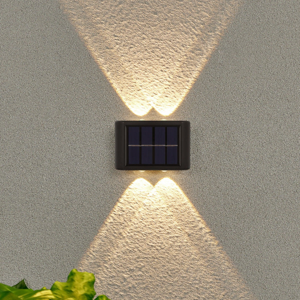 Solar double head wall light