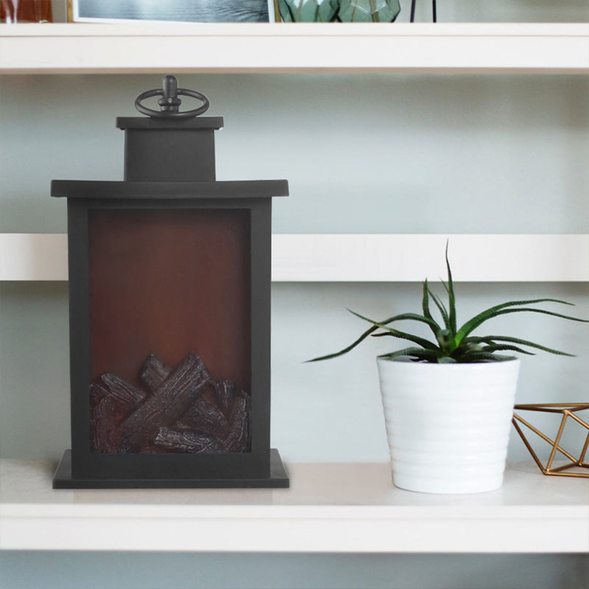 LED charcoal flame wind lamp