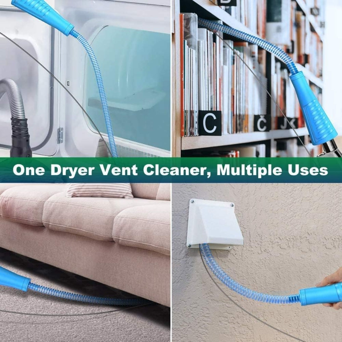 selegend 2-piece dryer vent cleaning kit Dryer lint vacuum accessories
