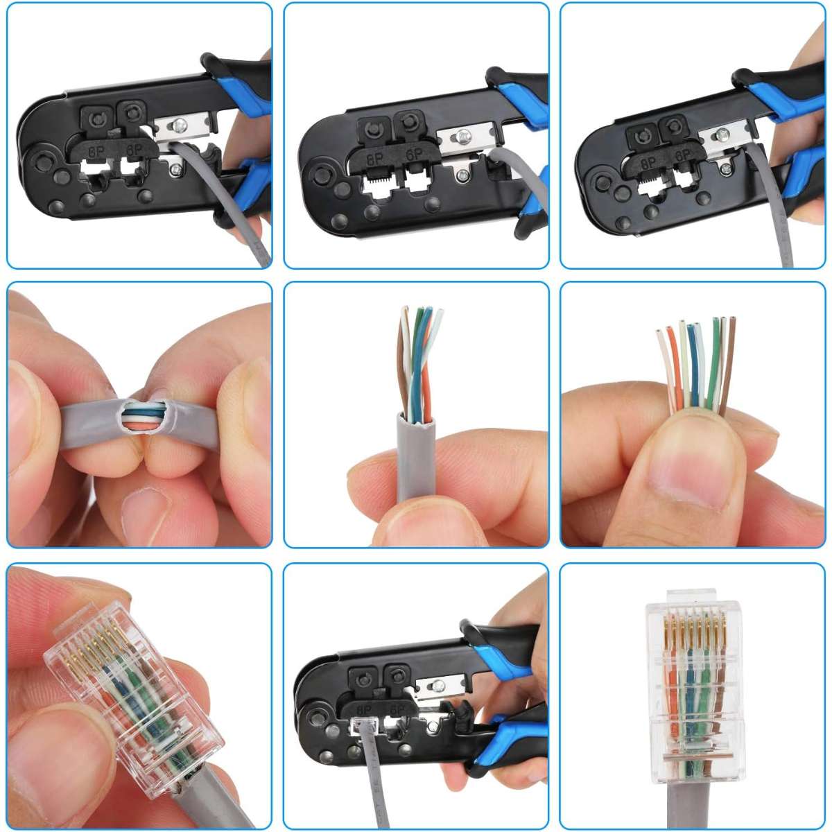 RJ45 Crimp Tool Kit, Ethernet Crimp Kit