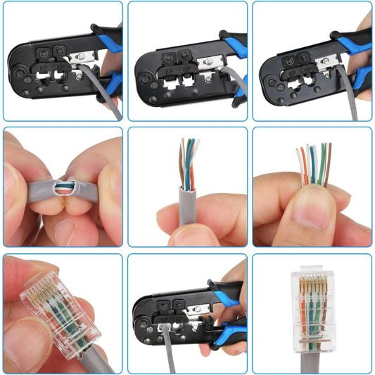 RJ45 Crimp Tool Kit, Ethernet Crimp Kit