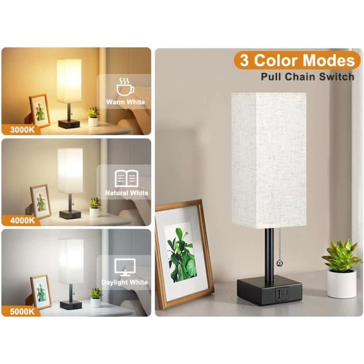 3 color hotbed table lamps (including LED bulbs)