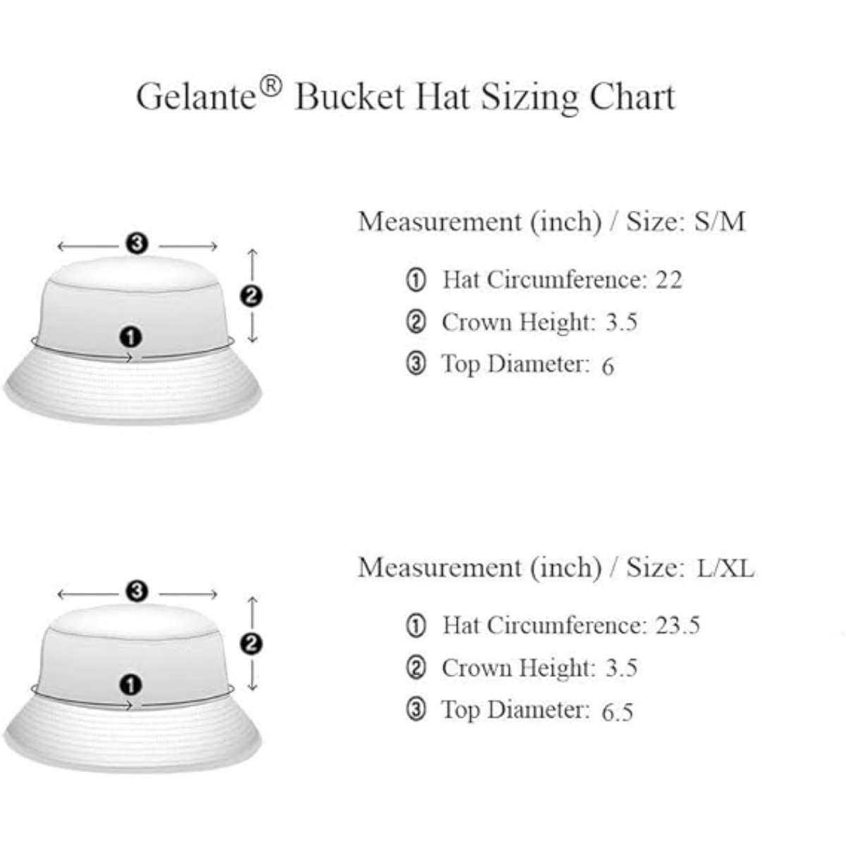 Gelante solid 100% cotton bucket hat