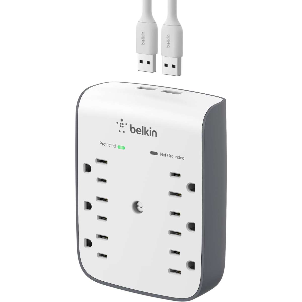 Belkin 6 Socket Wall Surge Protector - 900 Joules Protection
