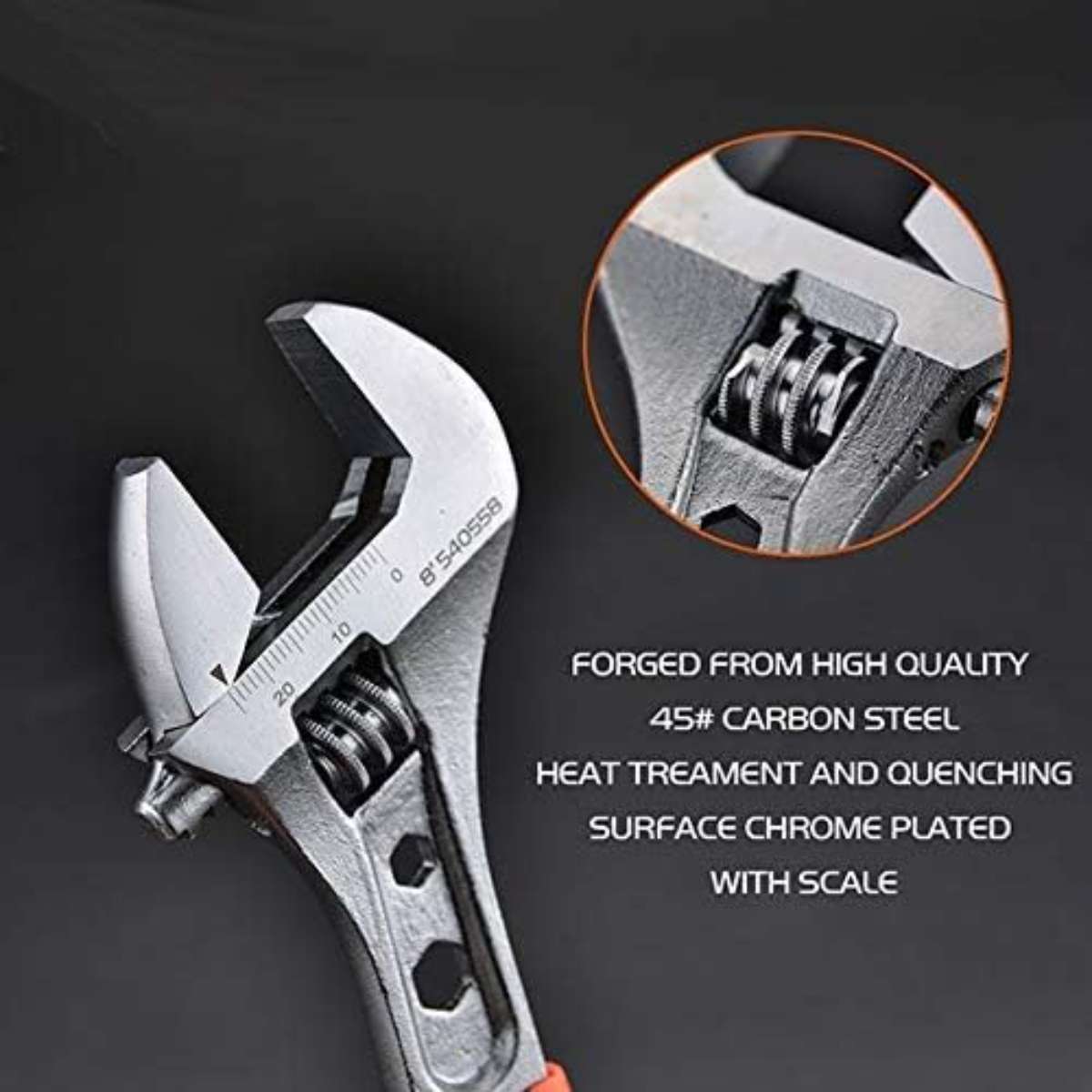 Edward Tools Pro 8" Adjustable Wrench - Wrench Handle