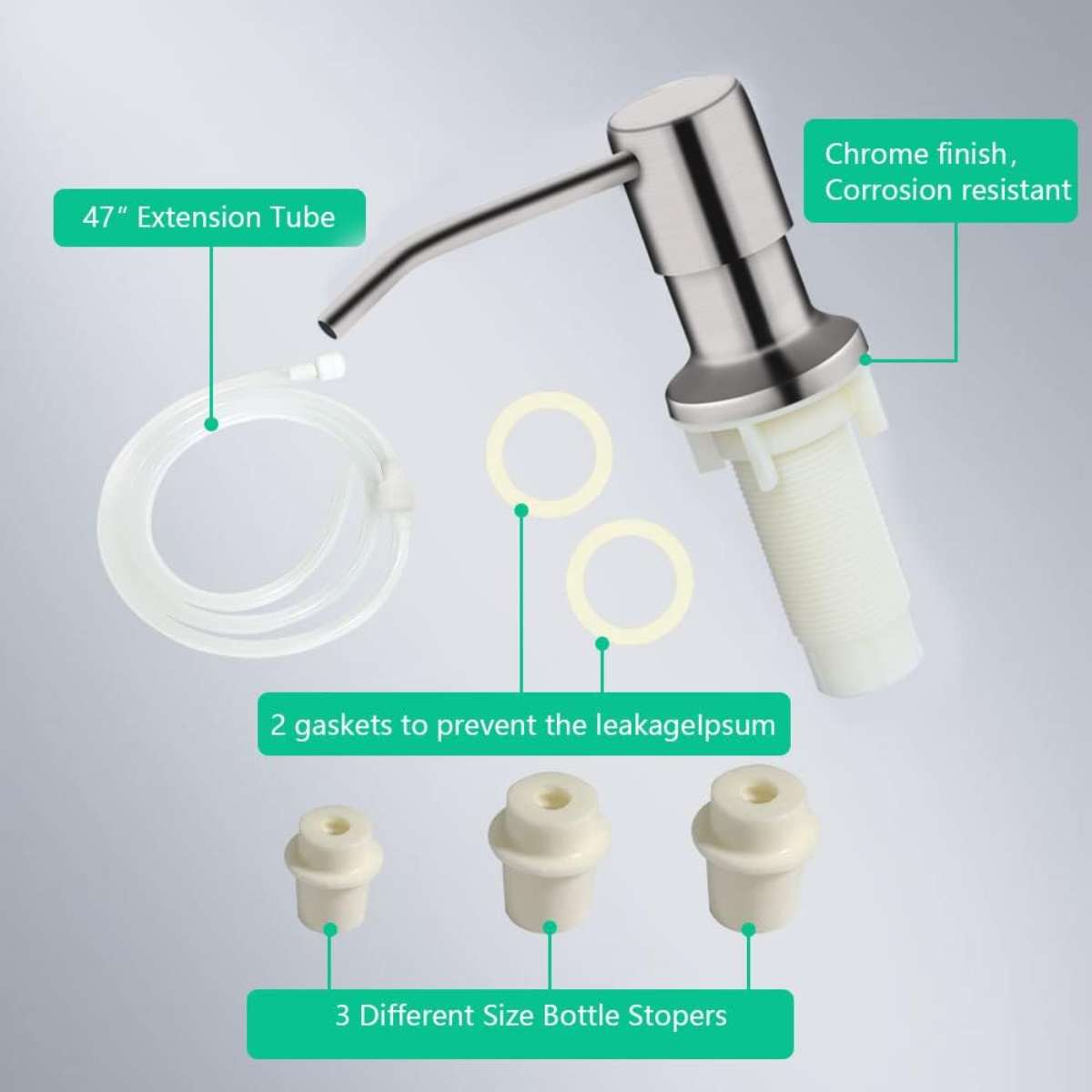Kitchen sink soap dispenser