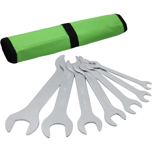 Grip 7 Piece Slim Open End Wrench Set - Roll Up Storage Bag