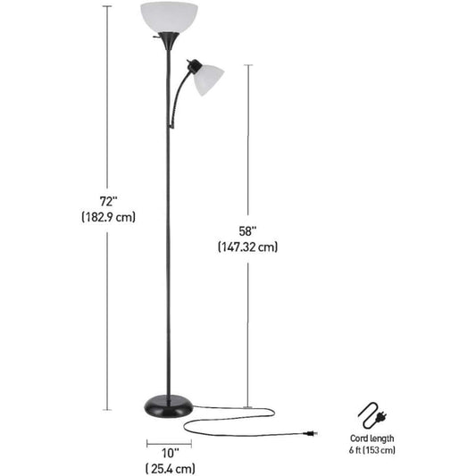 Globe Electric 67135 72" Torchiere Floor Lamp