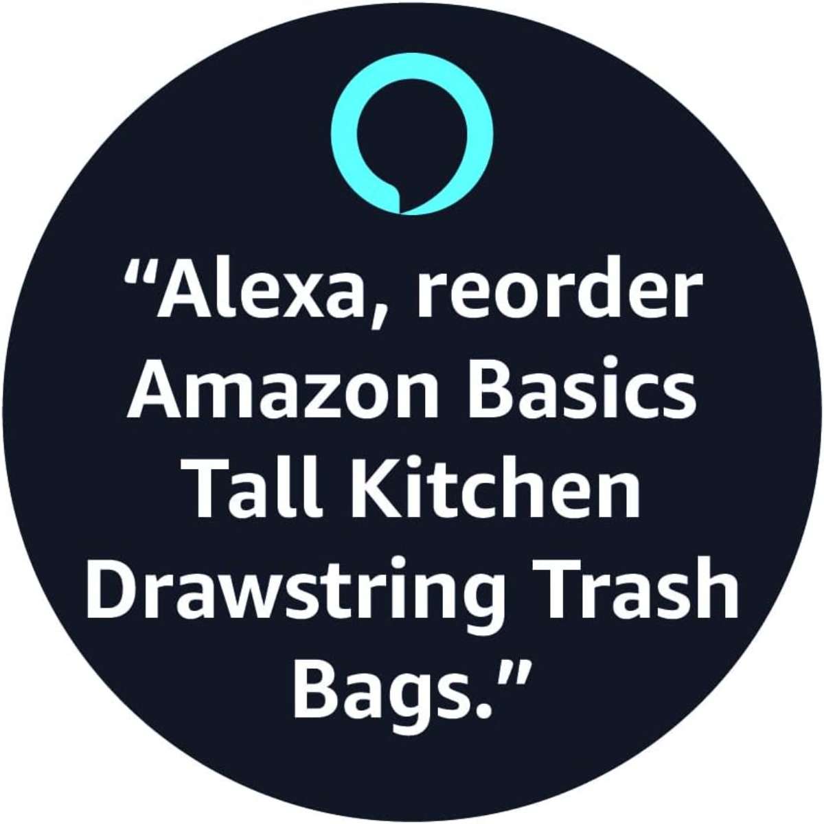 Amazon Basics Tall Kitchen Drawstring Trash Bags, 13 Gallon, 200 Count, Pack of 1