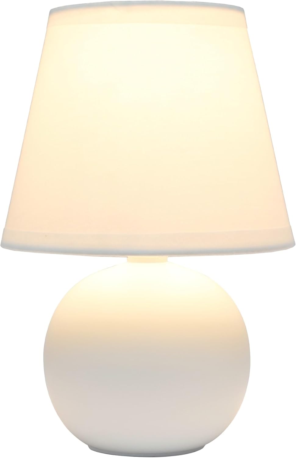 Simple Designs LT2008-OFF Spherical Table Lamp, Off-White
