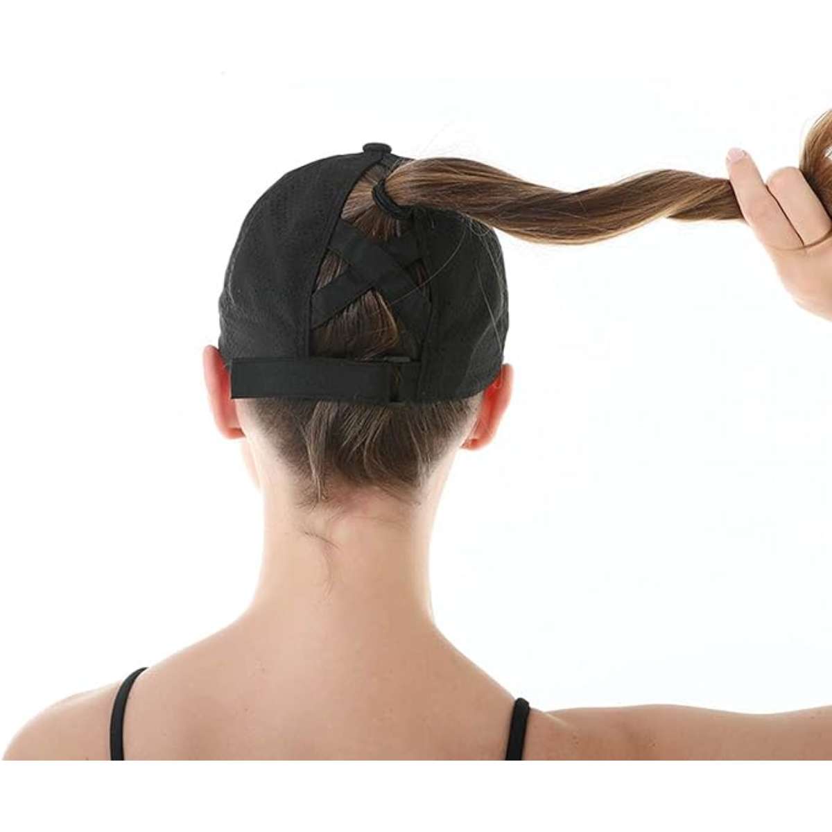 Women's cross ponytail baseball cap