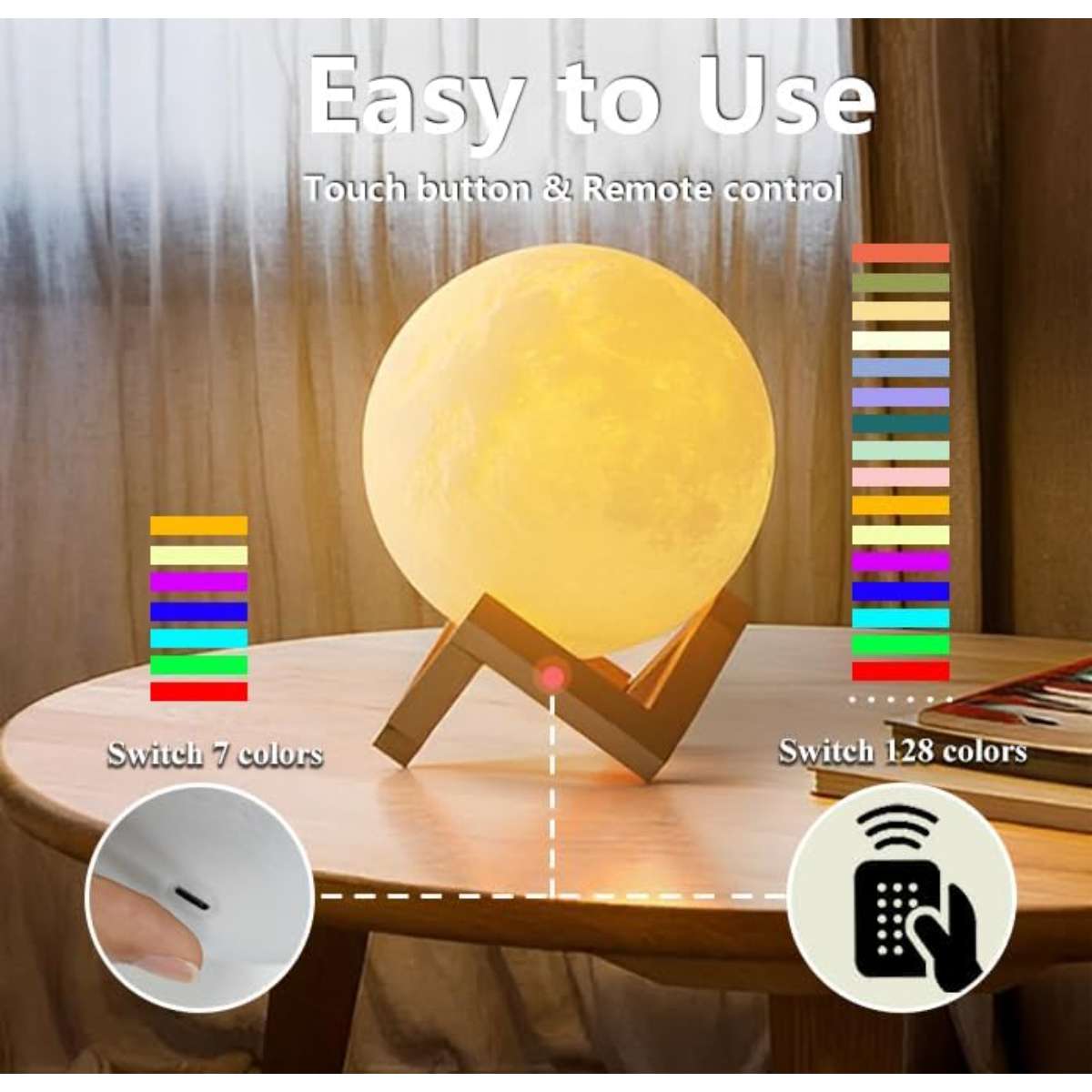 CPLA Moon Light 2024 Upgrade 6 Inch 128 Colors