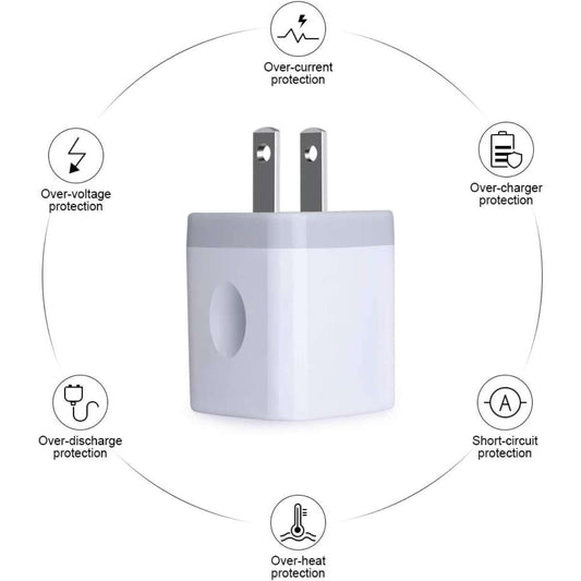 USB plug, USB wall charger 3-pack