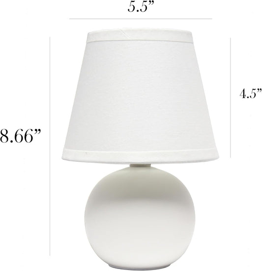 Simple Designs LT2008-OFF Spherical Table Lamp, Off-White