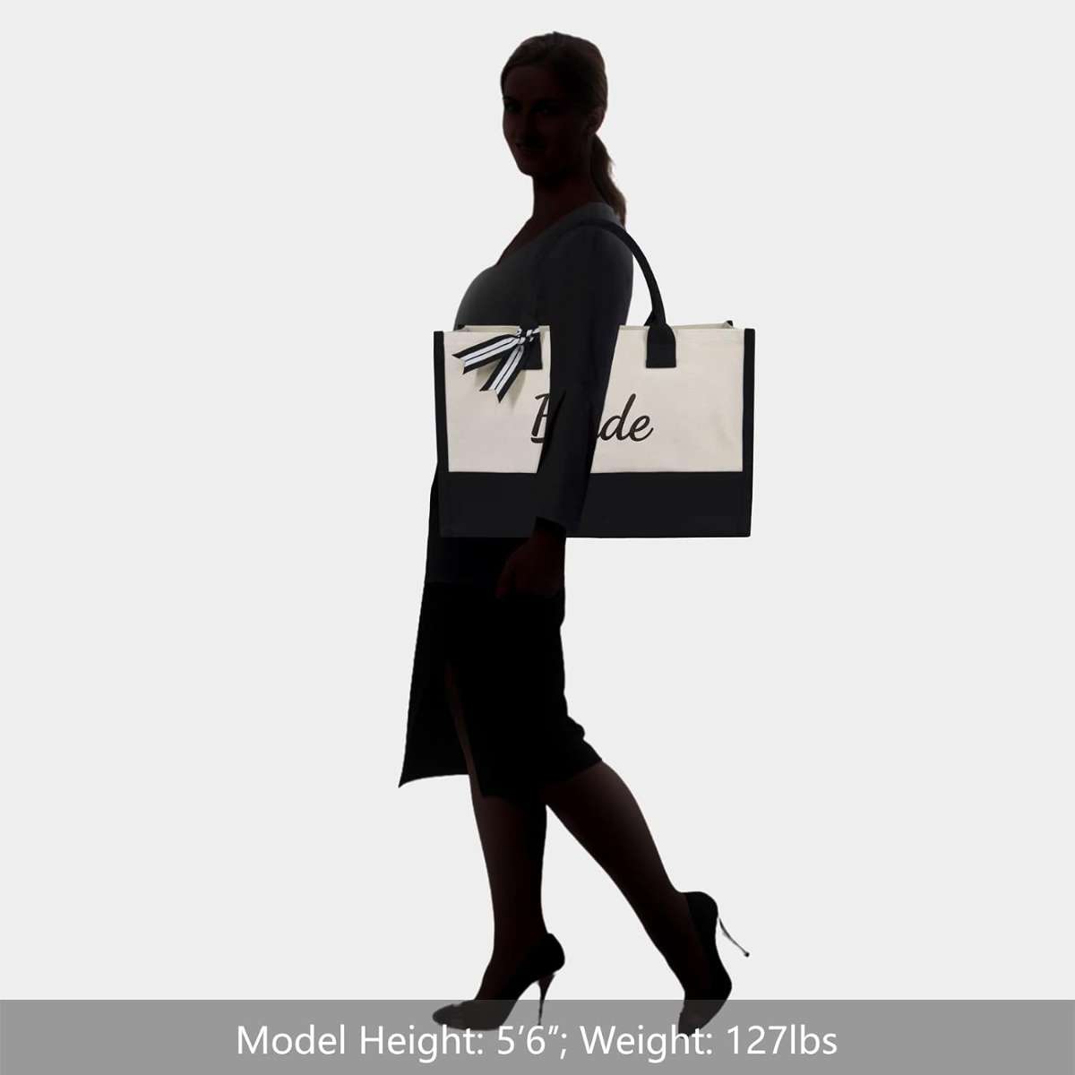 Topdesibin bridal canvas tote bag