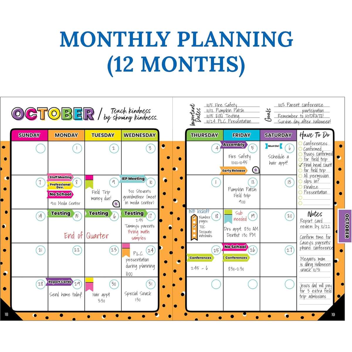 Carson Dellosa Kind Vibes Teacher Planner