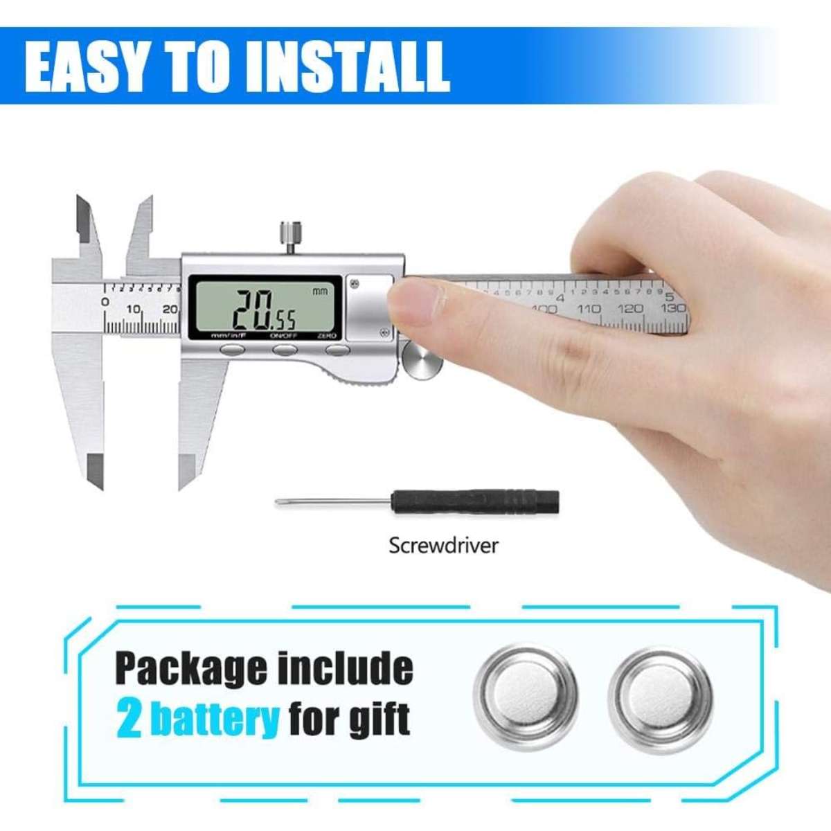 Digital caliper measuring tool