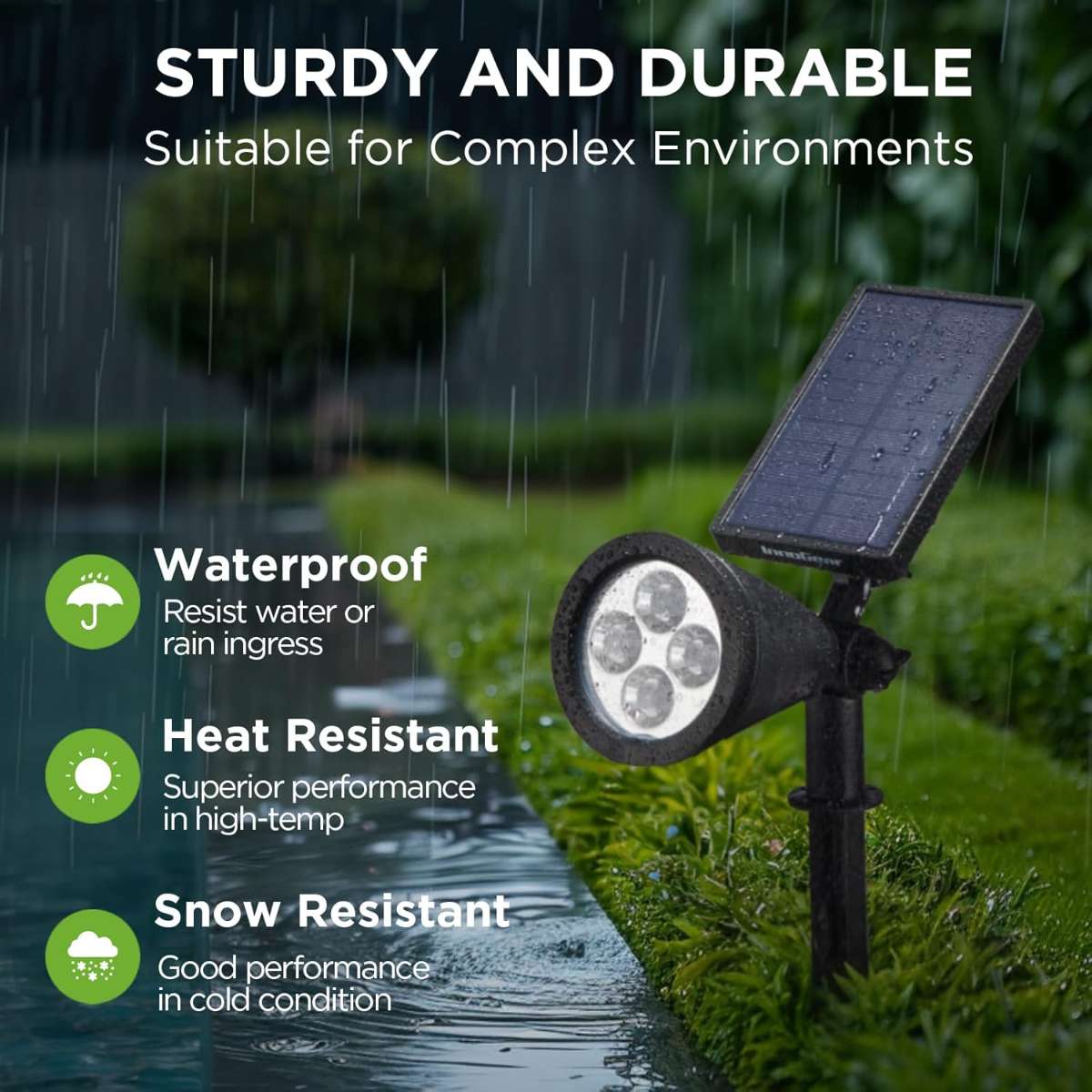 InnoGear Solar Light Outdoor Waterproof Solar Garden Light (Warm White)