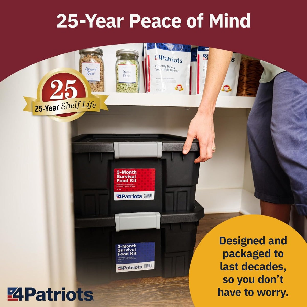 Patriot 6 Month survival Food Pack - Emergency food