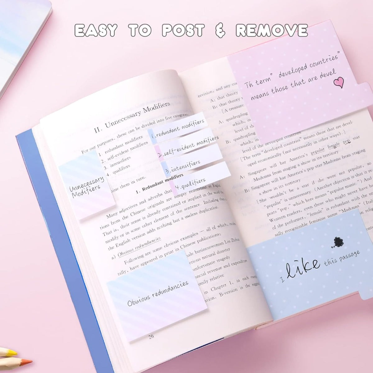 Hommie sticky notes and labels