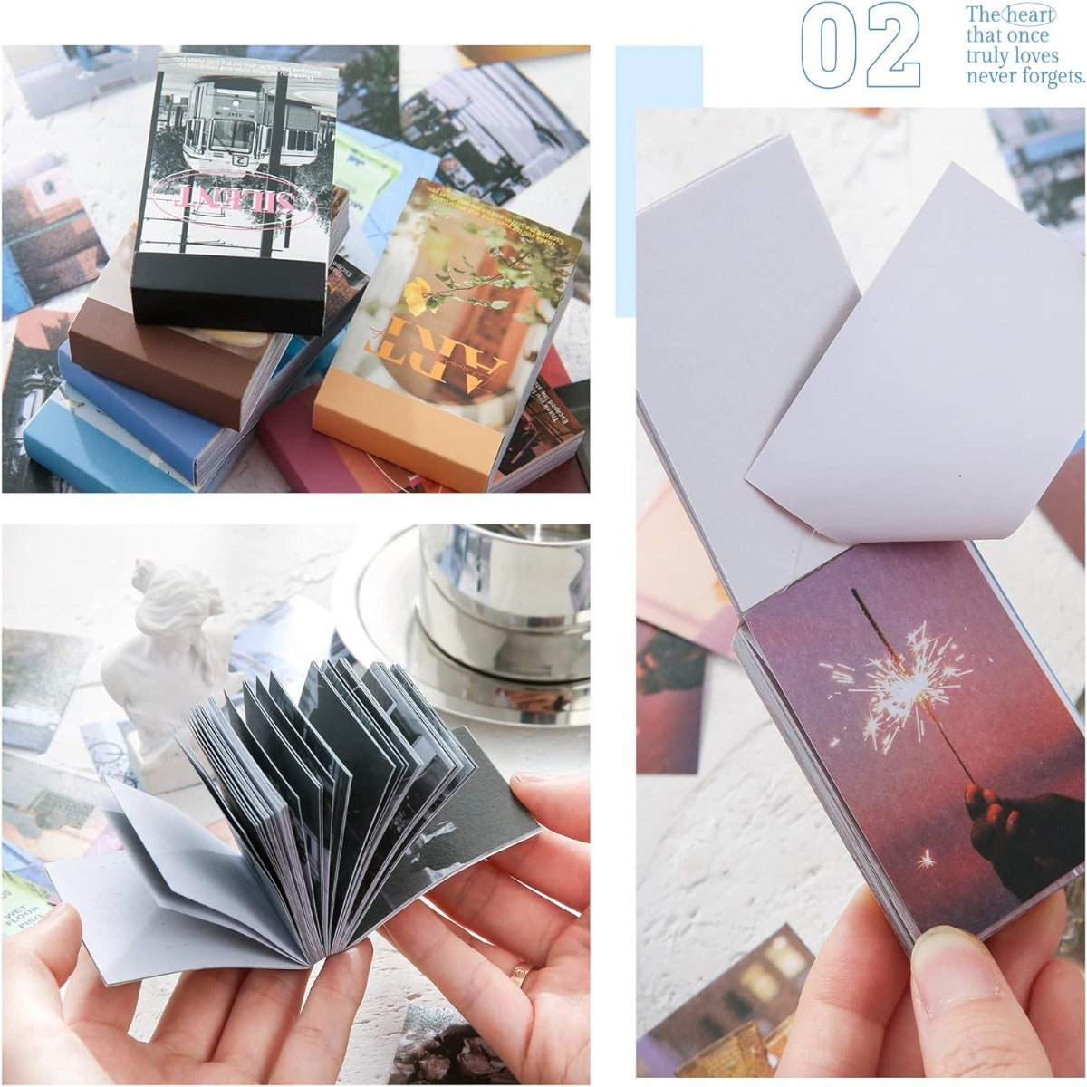 6 Sets 300 Pcs Washi Stickers Book for Journaling