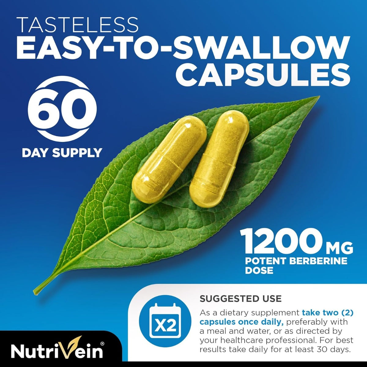 Nutrivein Premium Berberine HCL 1200mg