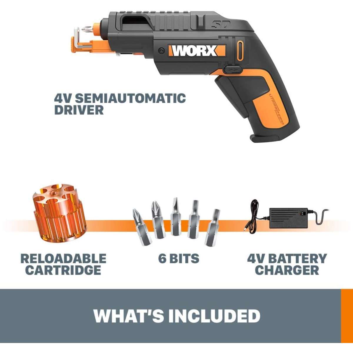 Worx WX255L 4V SD Driver w/Screw Holder