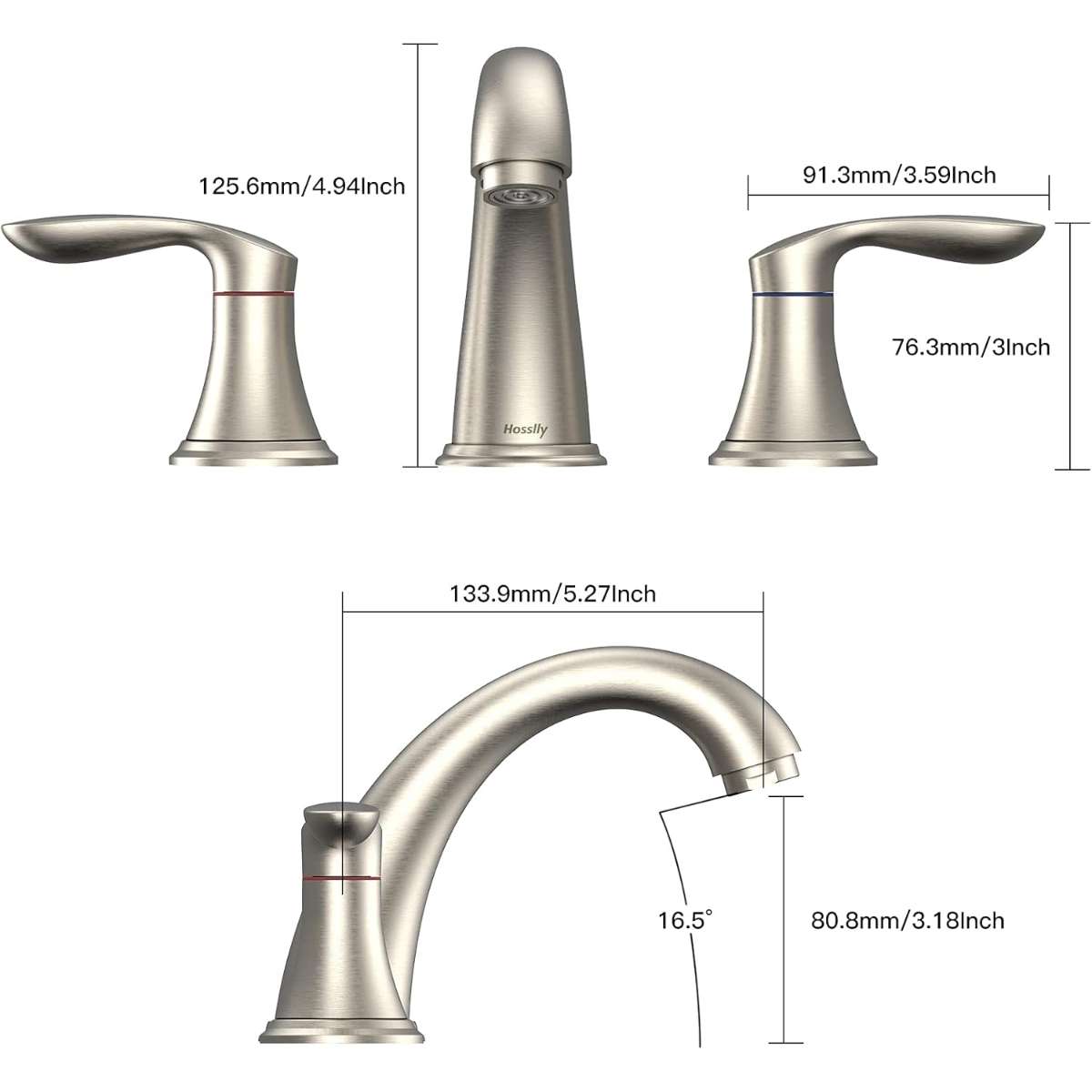 Bathroom Sink Faucet - (Brushed Nickel)