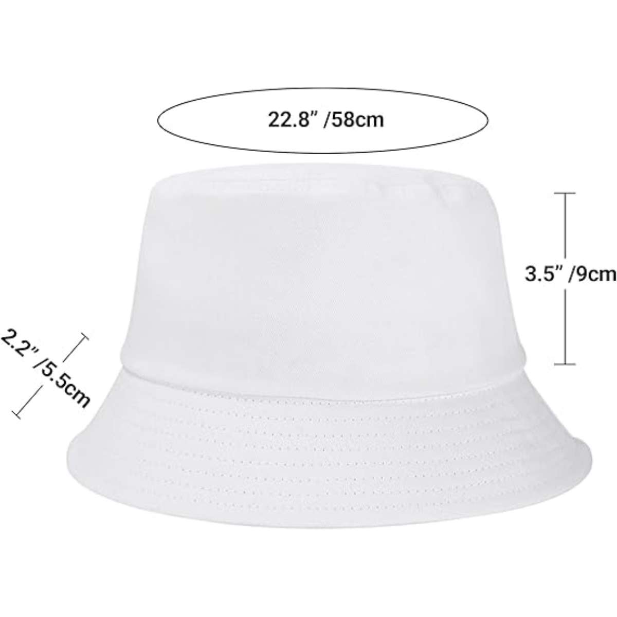 Umeepar Unisex Cotton Packable Bucket Hat Sun Hat Plain Colors for Men Women