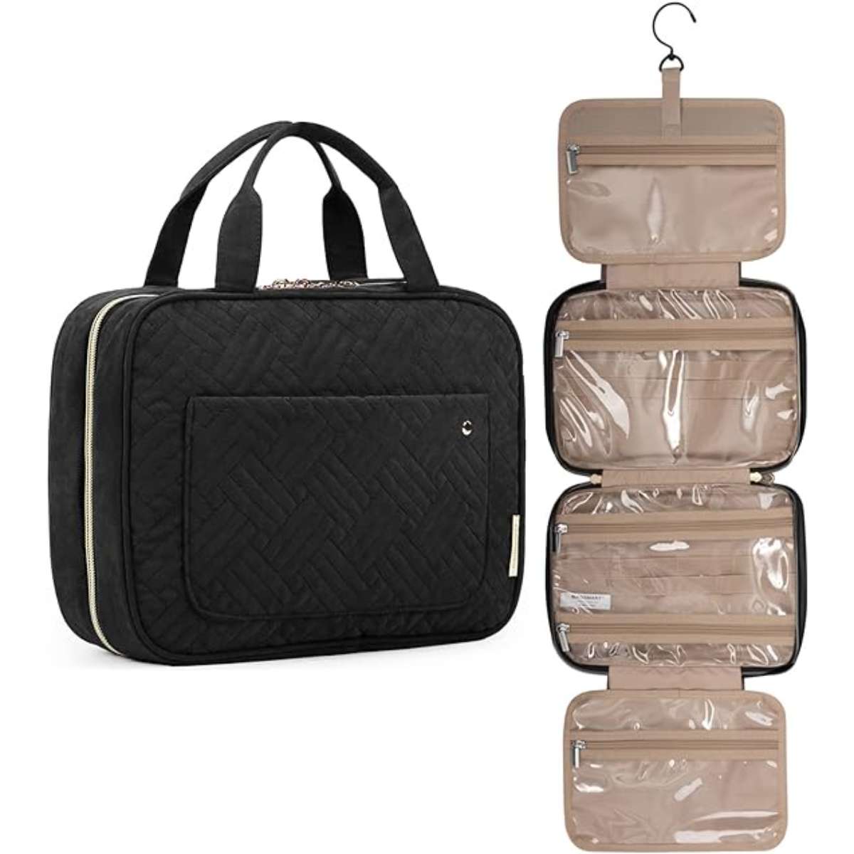 BAGSMART toiletry bag travel bag with hook
