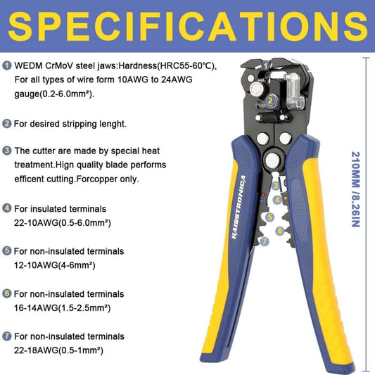 Haisstronica crimping tools for heat shrink connectors