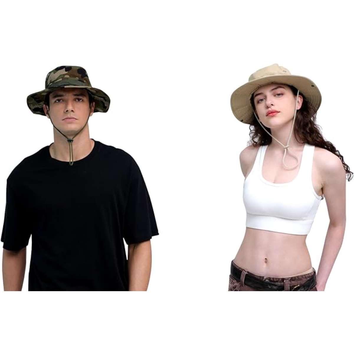 Men's sun hats and women's bucket hats