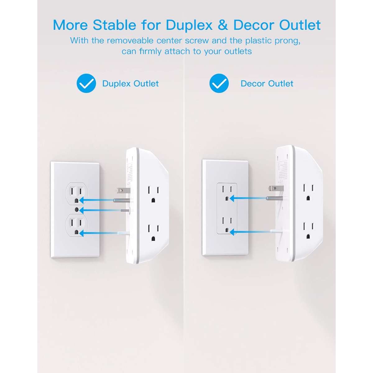 Socket extenders with night lights, multi-plug sockets
