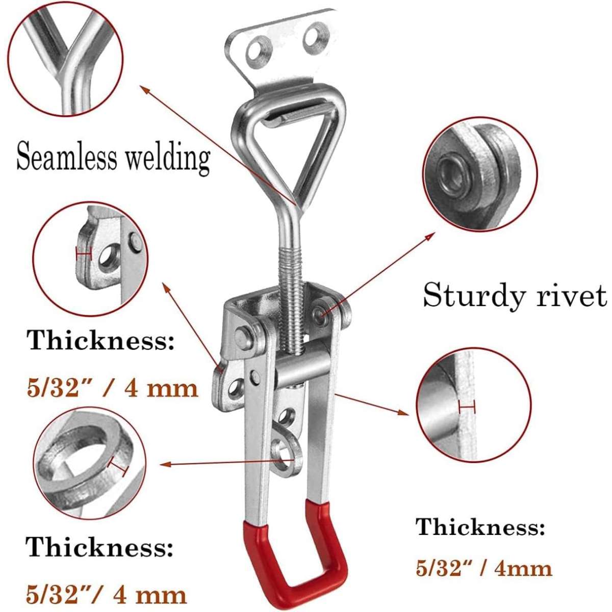 Accessbuy Heavy Duty Adjustable Toggle Latch Clamp 4003 Style (7.5")