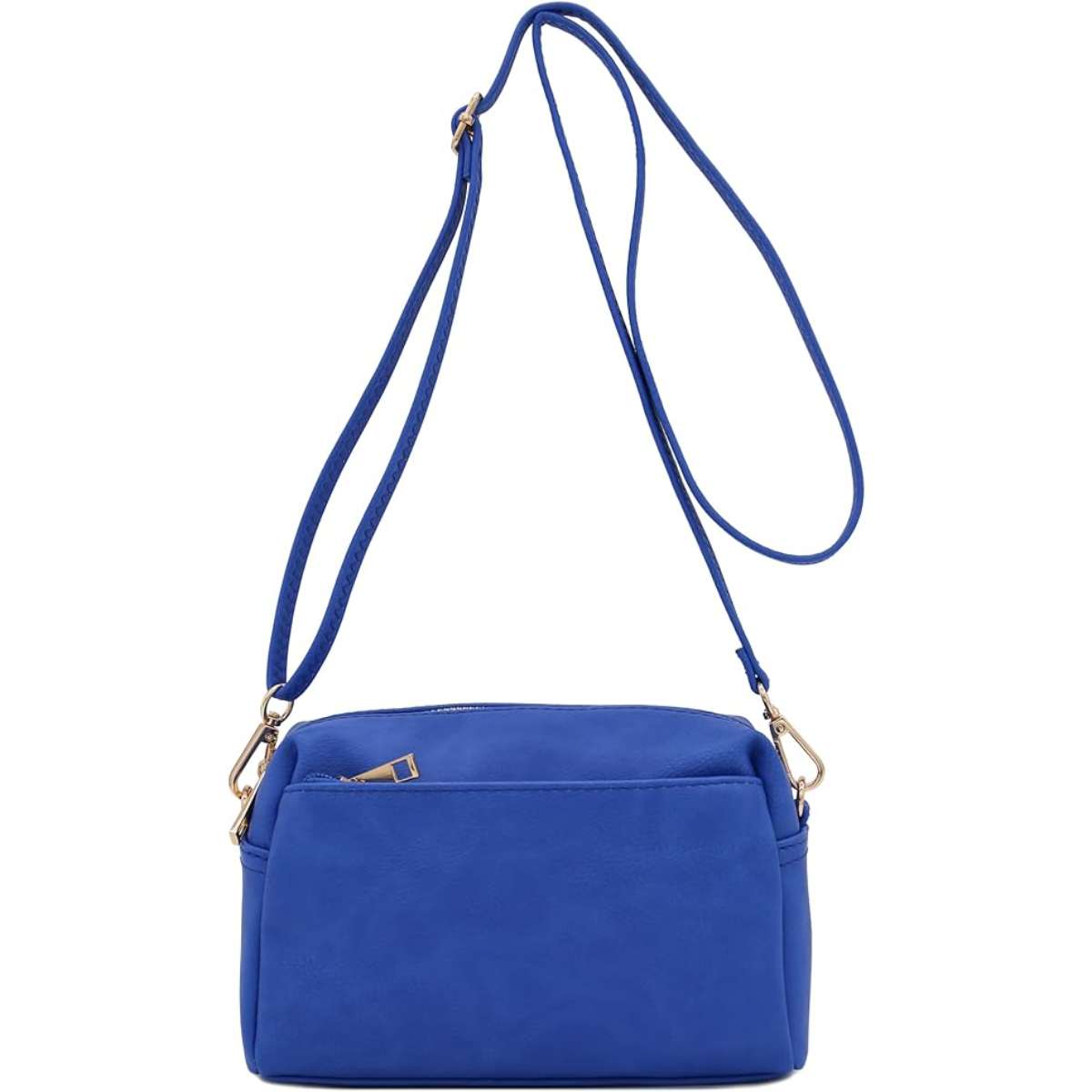 FashionPuzzle Triple Zip Small Crossbody Bag